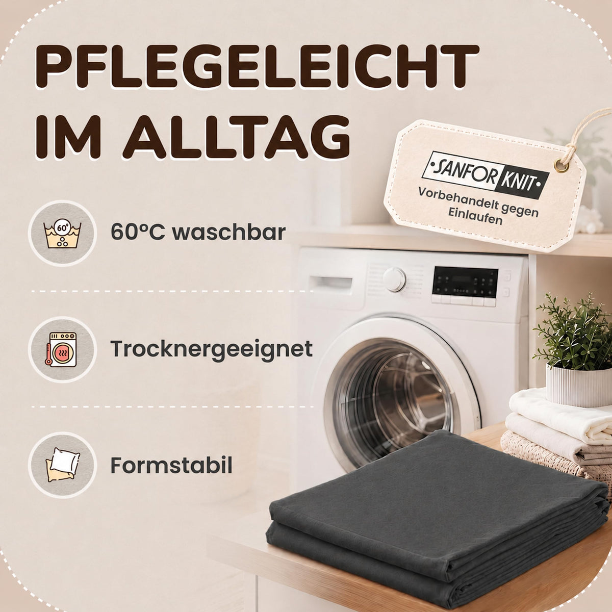 leevitex Kissenbezug 40 x 80 cm - 2er Set - 100% Baumwolle Jersey - Anthrazit | Öko-Tex Zertifiziert · mit verdecktem Reißverschluss · Kopfkissenbezug & Kissenhülle · 170 g/m² · Weich · Waschbar