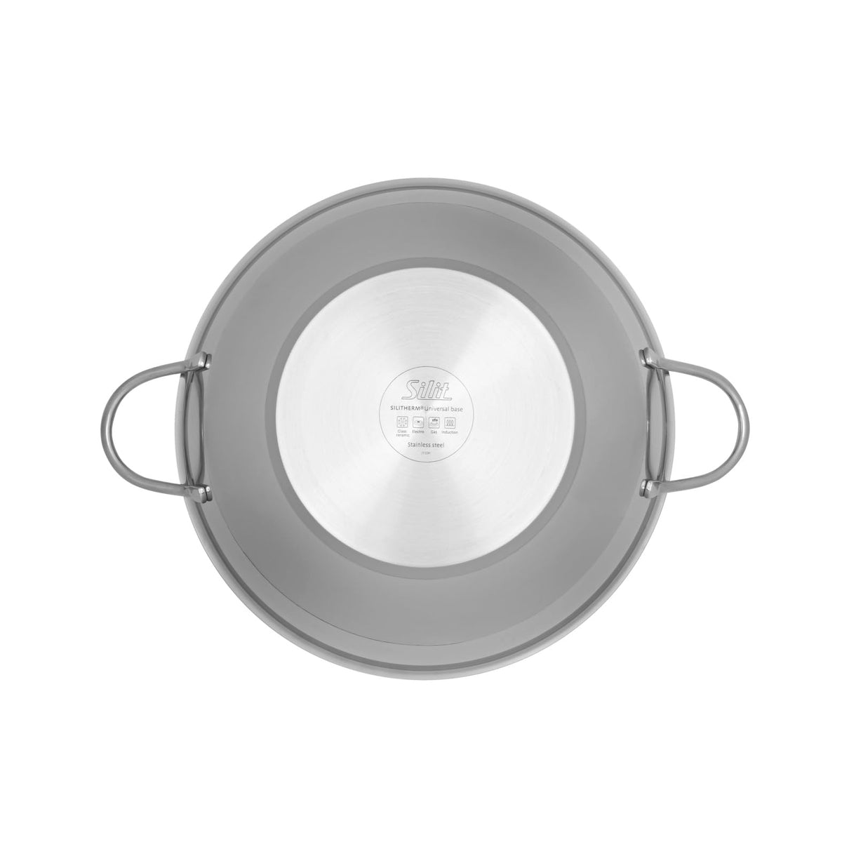 Silit Hongkong Wokpfanne Induktion 36 cm, mit Glasdeckel, CeraProtect keramische Antihaftversiegelung, Edelstahl Wok beschichtet, für alle Herdarten geeignet
