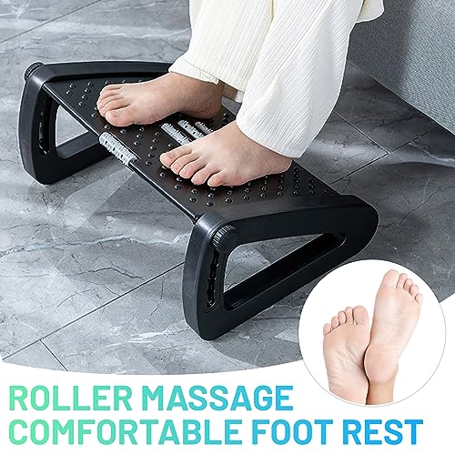 Fußstütze Schreibtisch,Höhenverstellbare Fußbank mit Massage Funktio