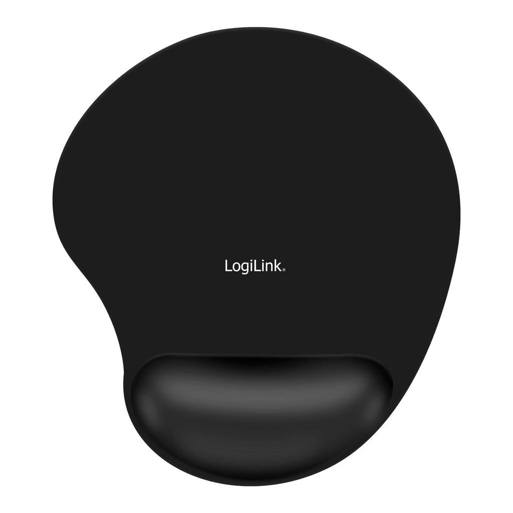 LogiLink ID-0027 Mauspad mit Silikon Gel Handauflage, schwarz