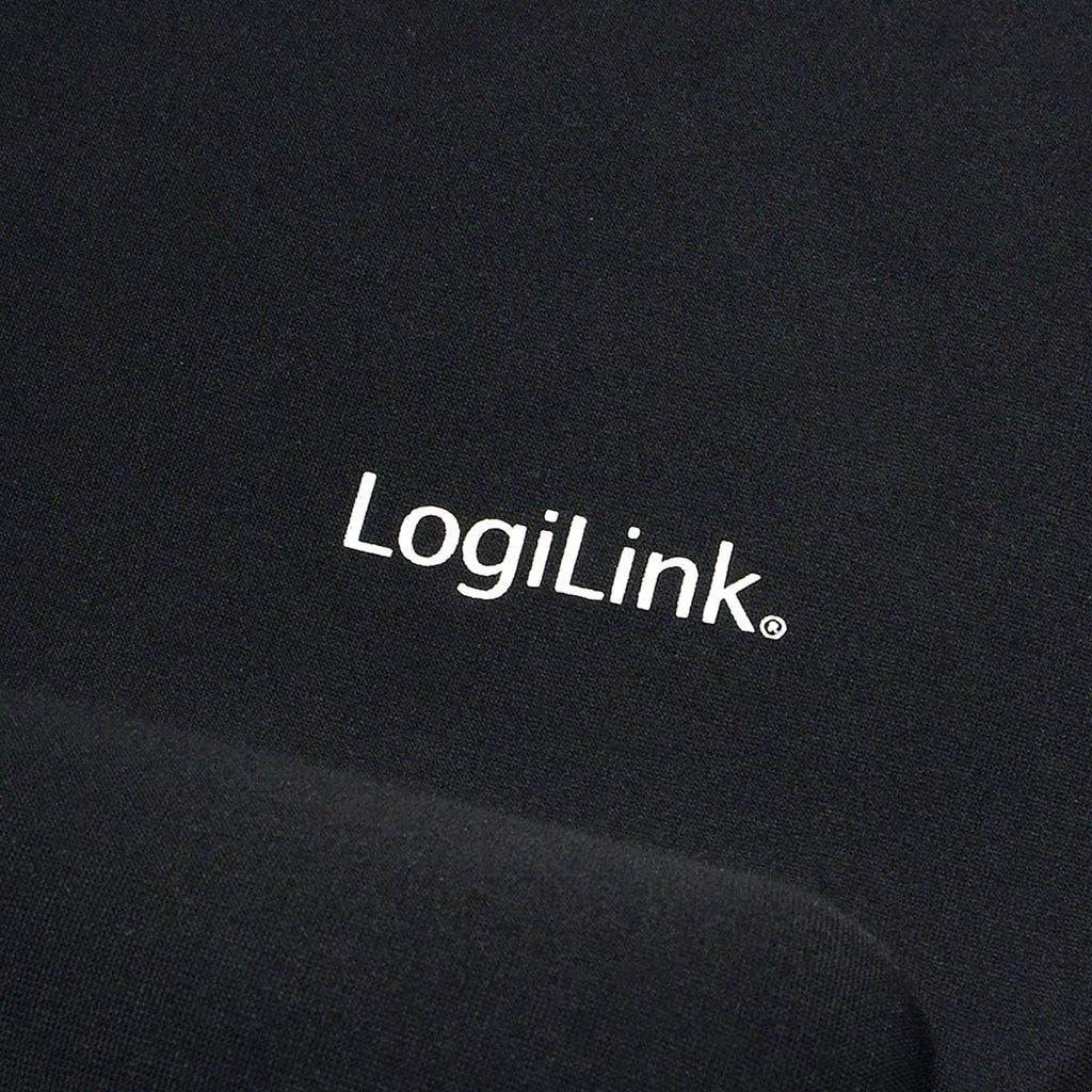 LogiLink ID-0027 Mauspad mit Silikon Gel Handauflage, schwarz