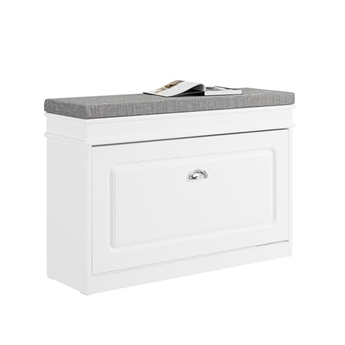 SoBuy Schuhbank mit Sitzfläche und Klappe 75x51x24cm für Flur