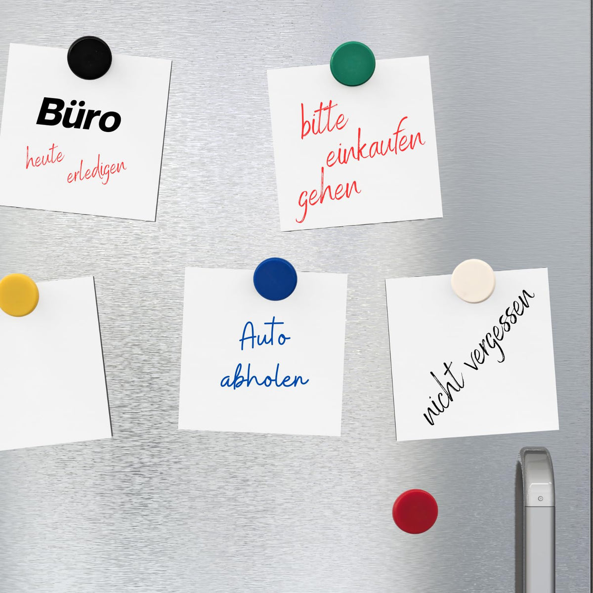 Starke Magnete für Whiteboard, Kühlschrank und Pinnwand, 60 Bunte Magnete Ø 24 mm, perfekt für Magnettafel, Magnetwand und Flipchart, runde kleine Tafelmagnete in 6 Farben