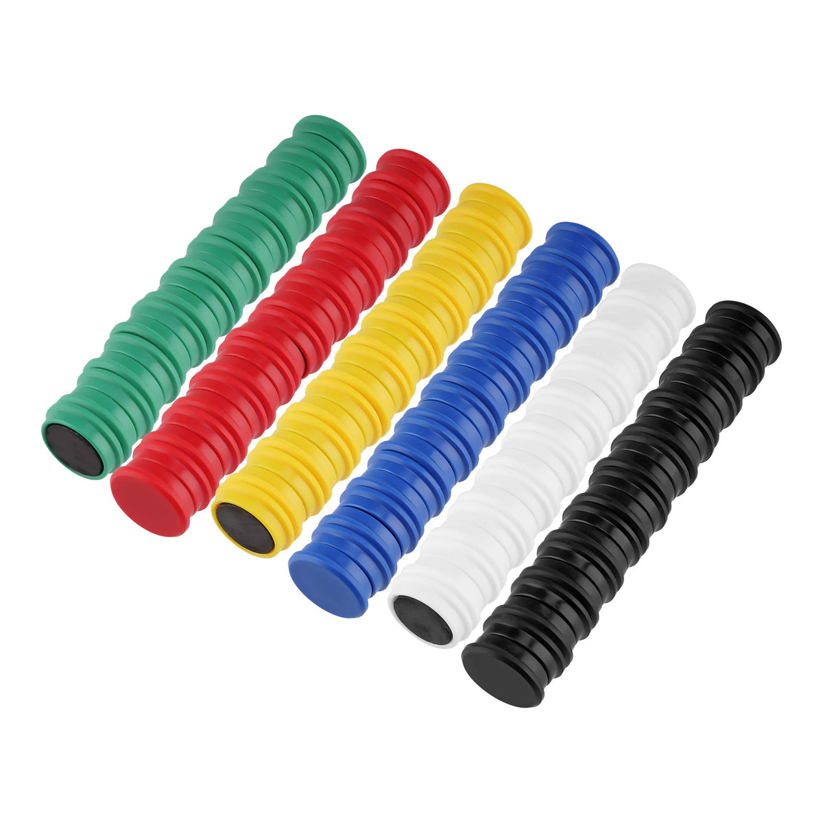 Starke Magnete für Whiteboard, Kühlschrank und Pinnwand, 60 Bunte Magnete Ø 24 mm, perfekt für Magnettafel, Magnetwand und Flipchart, runde kleine Tafelmagnete in 6 Farben
