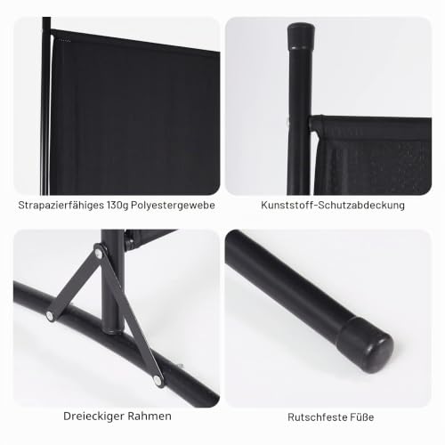 REDCAMP Freistehend Paravent Raumteiler, 1-teilig, Innen Outdoor, 176x180cm
