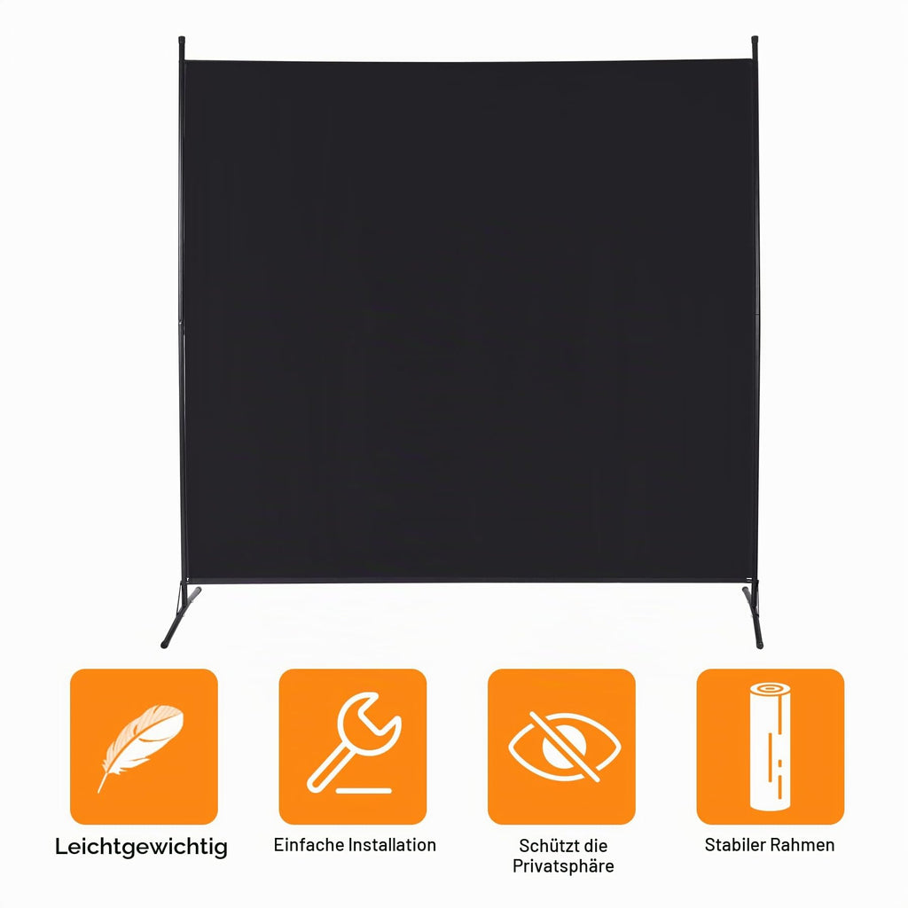 REDCAMP Freistehend Paravent Raumteiler, 1-teilig, Innen Outdoor, 176x180cm
