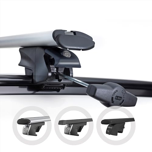 Atera 048522 PKW Dachträger Signo RTD - Alu Aero Profil silber - für Autos mit aufliegender Dachreling - 122 cm