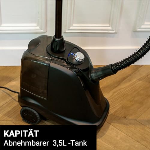 SteamOne Vertikaler Steamer Dampfglätter Schwarz 2000W - 3,5L Profi