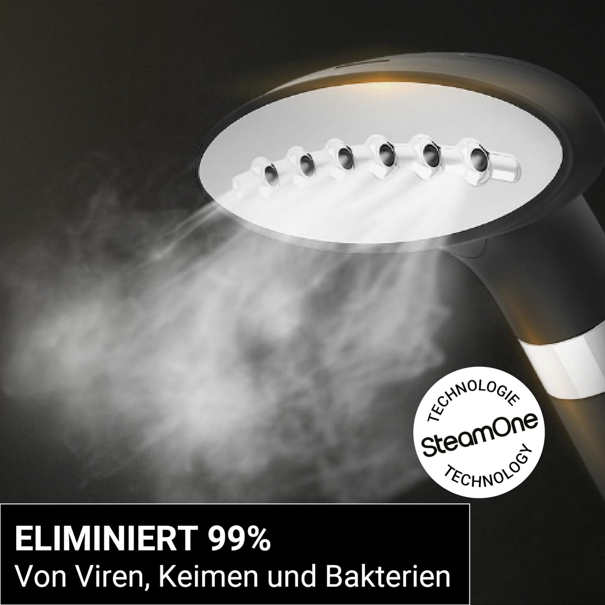 SteamOne Vertikaler Steamer Dampfglätter Schwarz 2000W - 3,5L Profi