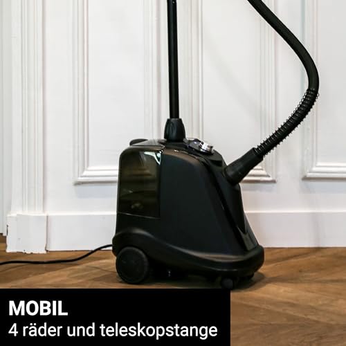 SteamOne Vertikaler Steamer Dampfglätter Schwarz 2000W - 3,5L Profi