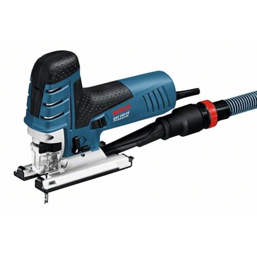 Bosch Professional Stichsäge GST 150 CE (780 Watt, Schnitttiefe Holz max: 150 mm, ohnne Schlauch, im Koffer) ST 150 CE Stichsäge (mit 1 Sägeblatt T144D, max. 150 mm Schnitttiefe, 780 W, Koffer) 060151