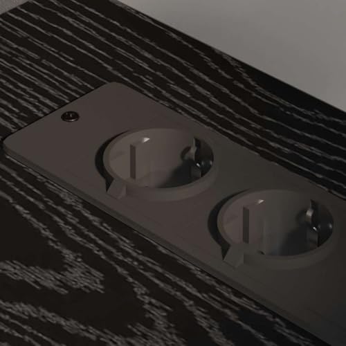 Büroschrank Schwarze Eiche 61x46x67 cm mit Ladestation mobiler Aufbewahrungsschrank aus Holzwerkstoff Modernes Design Robustheit für Homeoffice Wohnzimmer Flur