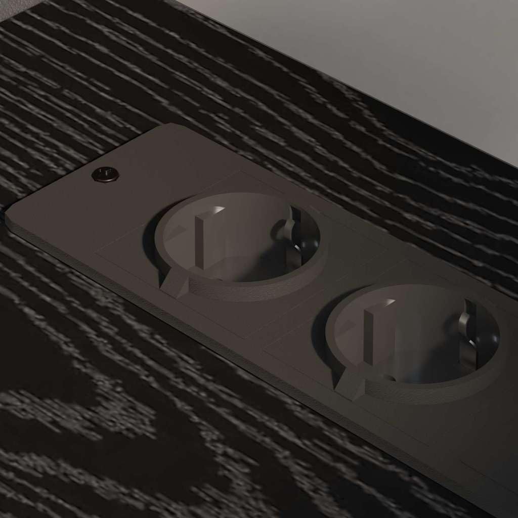 Büroschrank Schwarze Eiche 61x46x67 cm mit Ladestation mobiler Aufbewahrungsschrank aus Holzwerkstoff Modernes Design Robustheit für Homeoffice Wohnzimmer Flur