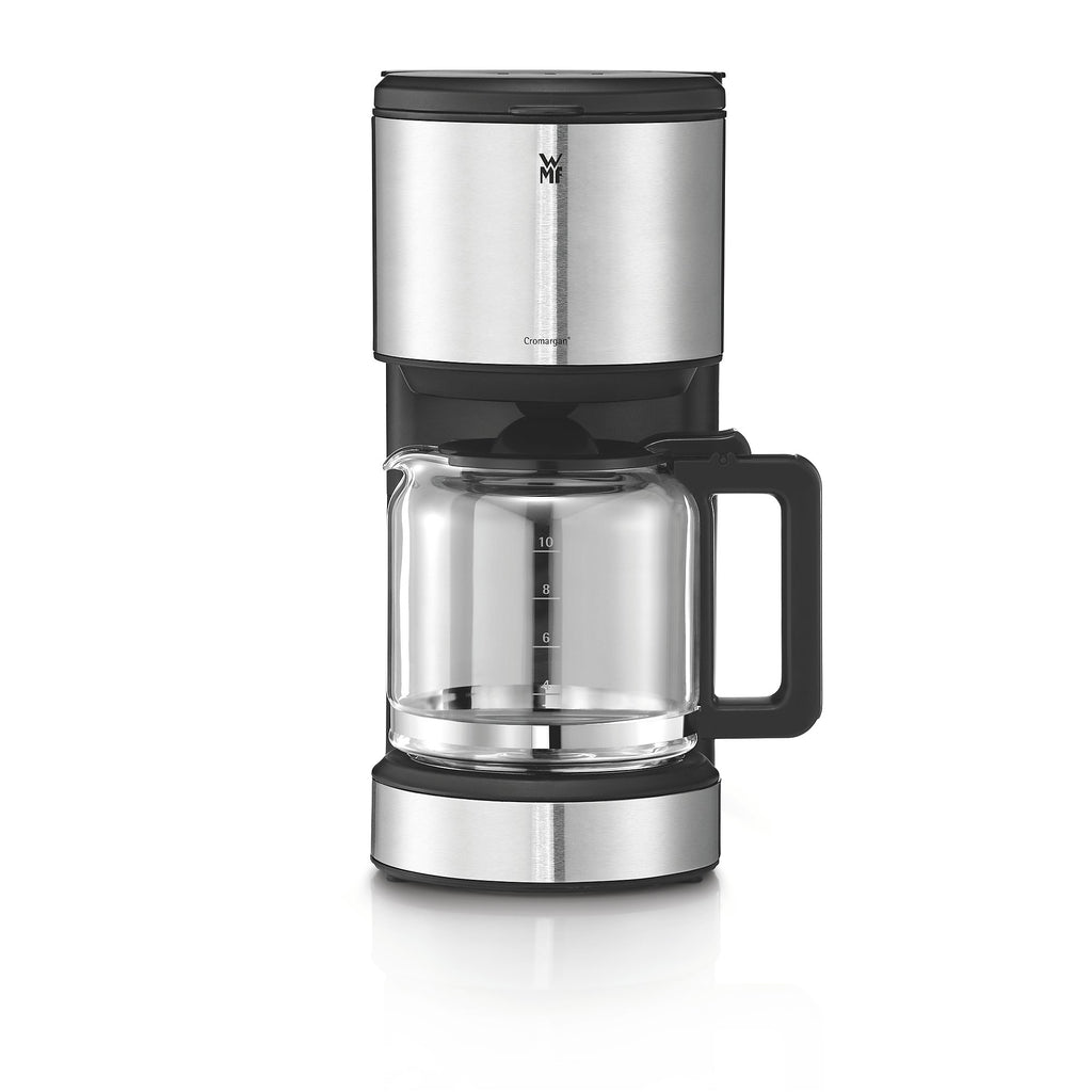 WMF Stelio Aroma Filterkaffeemaschine mit Glaskanne, Filterkaffee, 10 Tassen, Kaffeemaschine Edelstahl, Tropfstop, Warmhalteplatte, Abschaltautomatik, 1000 W