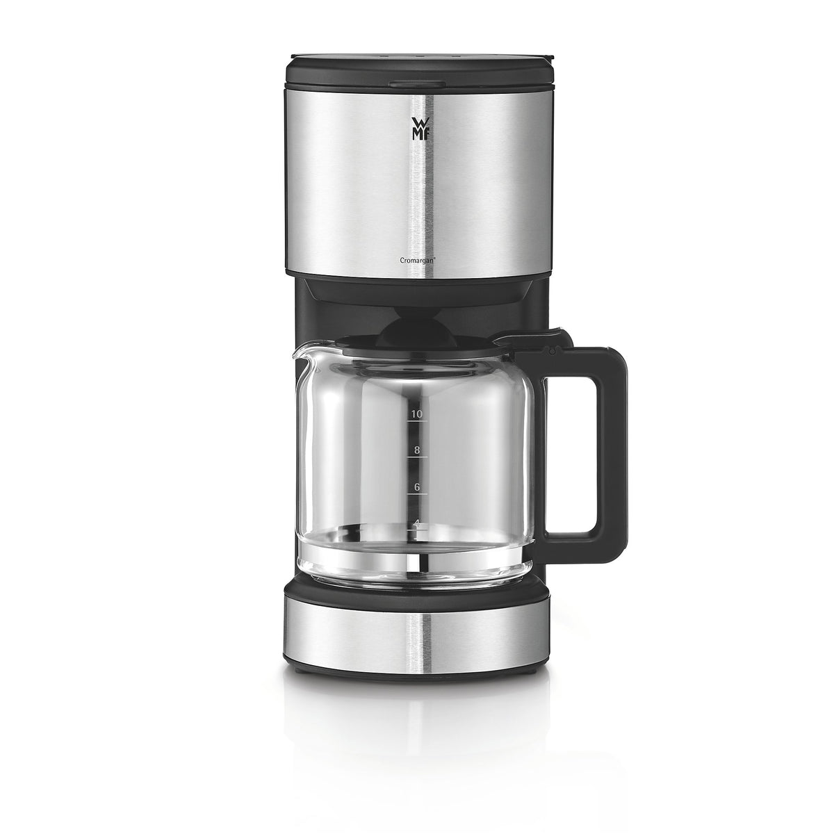 WMF Stelio Aroma Filterkaffeemaschine mit Glaskanne, Filterkaffee, 10 Tassen, Kaffeemaschine Edelstahl, Tropfstop, Warmhalteplatte, Abschaltautomatik, 1000 W