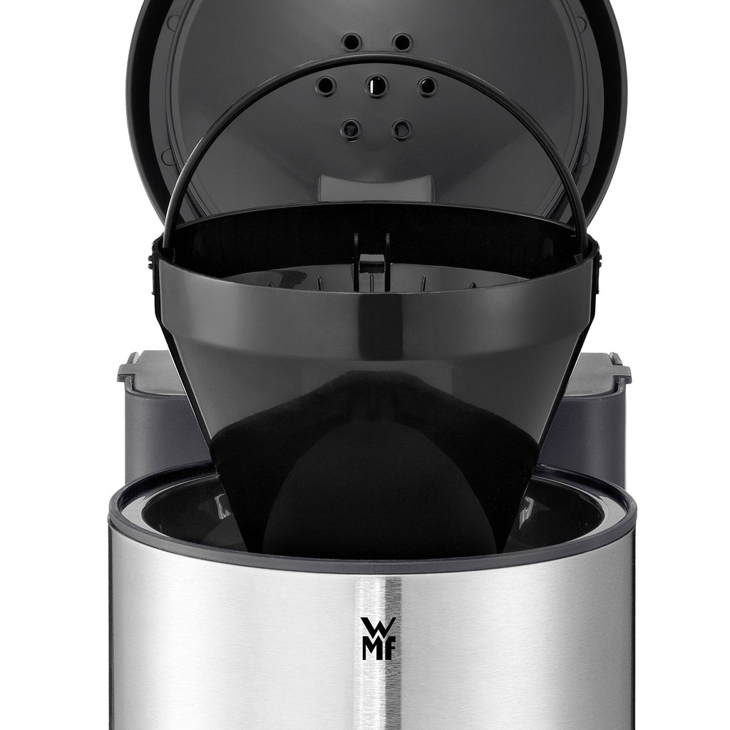 WMF Stelio Aroma Filterkaffeemaschine mit Glaskanne, Filterkaffee, 10 Tassen, Kaffeemaschine Edelstahl, Tropfstop, Warmhalteplatte, Abschaltautomatik, 1000 W