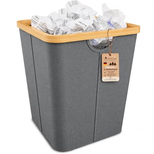 Papierkorb Mülleimer Büro Papiermülleimer Offen Faltbar Abfalleimer 30LGrau