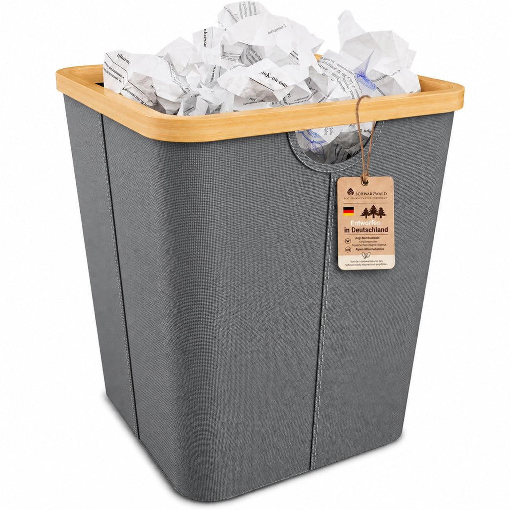 Papierkorb Mülleimer Büro Papiermülleimer Offen Faltbar Abfalleimer 30LGrau