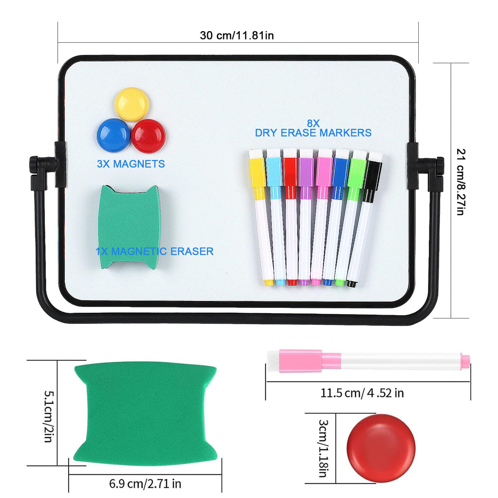 Yibaijia Mini Whiteboard, magnetisch & doppelseitig, A4 Magnettafel