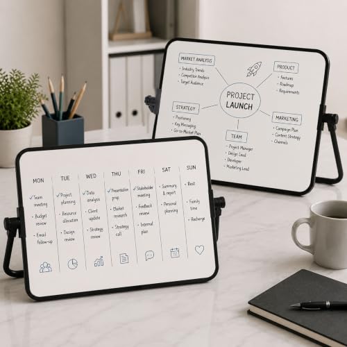 Yibaijia Mini Whiteboard, magnetisch & doppelseitig, A4 Magnettafel