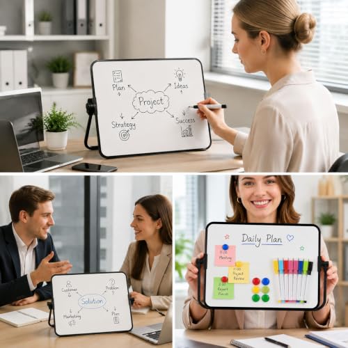 Yibaijia Mini Whiteboard, magnetisch & doppelseitig, A4 Magnettafel