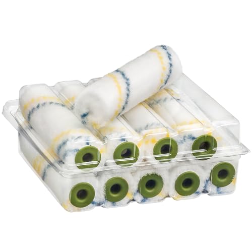 Colorus Heizkörperrollen 10 cm 10er Set Nylon 6 mm Flor Lackierrollen