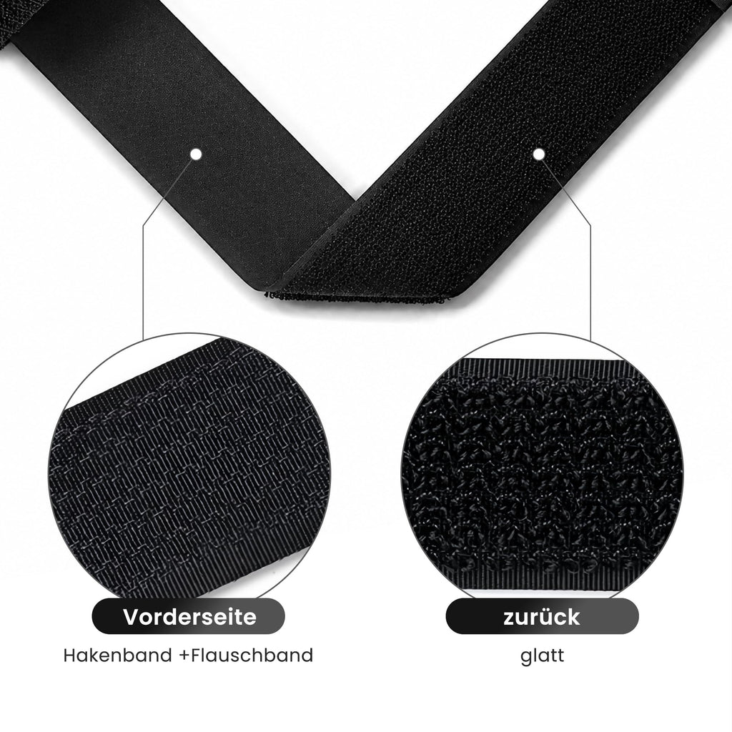 Klettband mit 50 Schnallen, 3,8cm x 10m Klett Kabelbinder