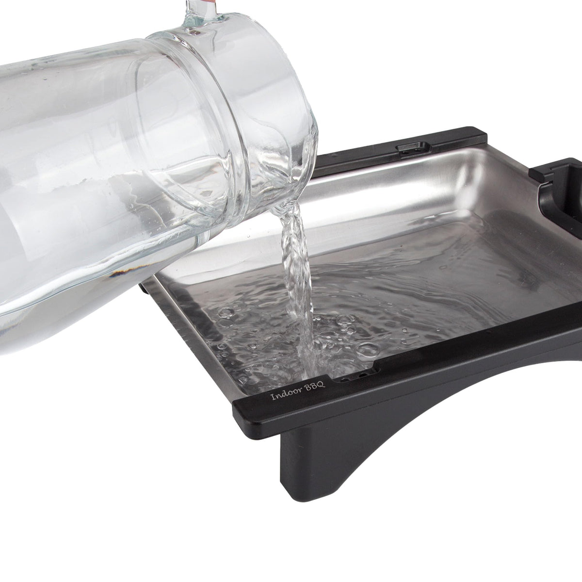 Jata BQ95 Elektrogrill, perfekt für zwei Personen, ohne Rauch, ohne Gerüche, abnehmbarer Grill mit 2 Höhen, Tablett aus Edelstahl, gesunde Küche mit Wasser [Energieeffizienzklasse A]