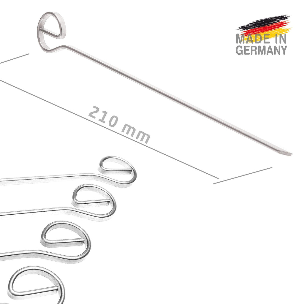 4smile Schaschlikspieße Edelstahl 10er Set, Grillspieße 210 mm