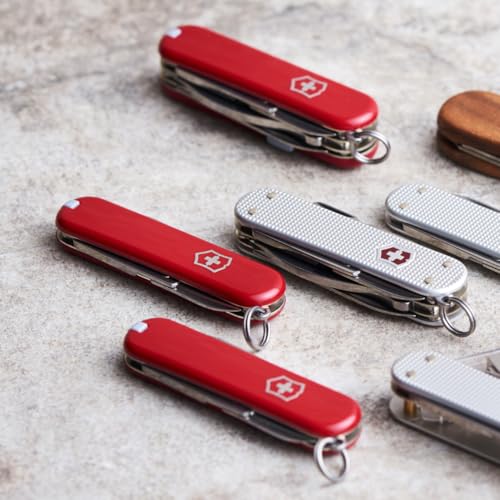 Victorinox Schweizer Taschenmesser, Deluxe Tinker, Multitool, 17 Funktionen, Klinge, gross, Dosenöffner, Schraubendreher 3 mm, Rot