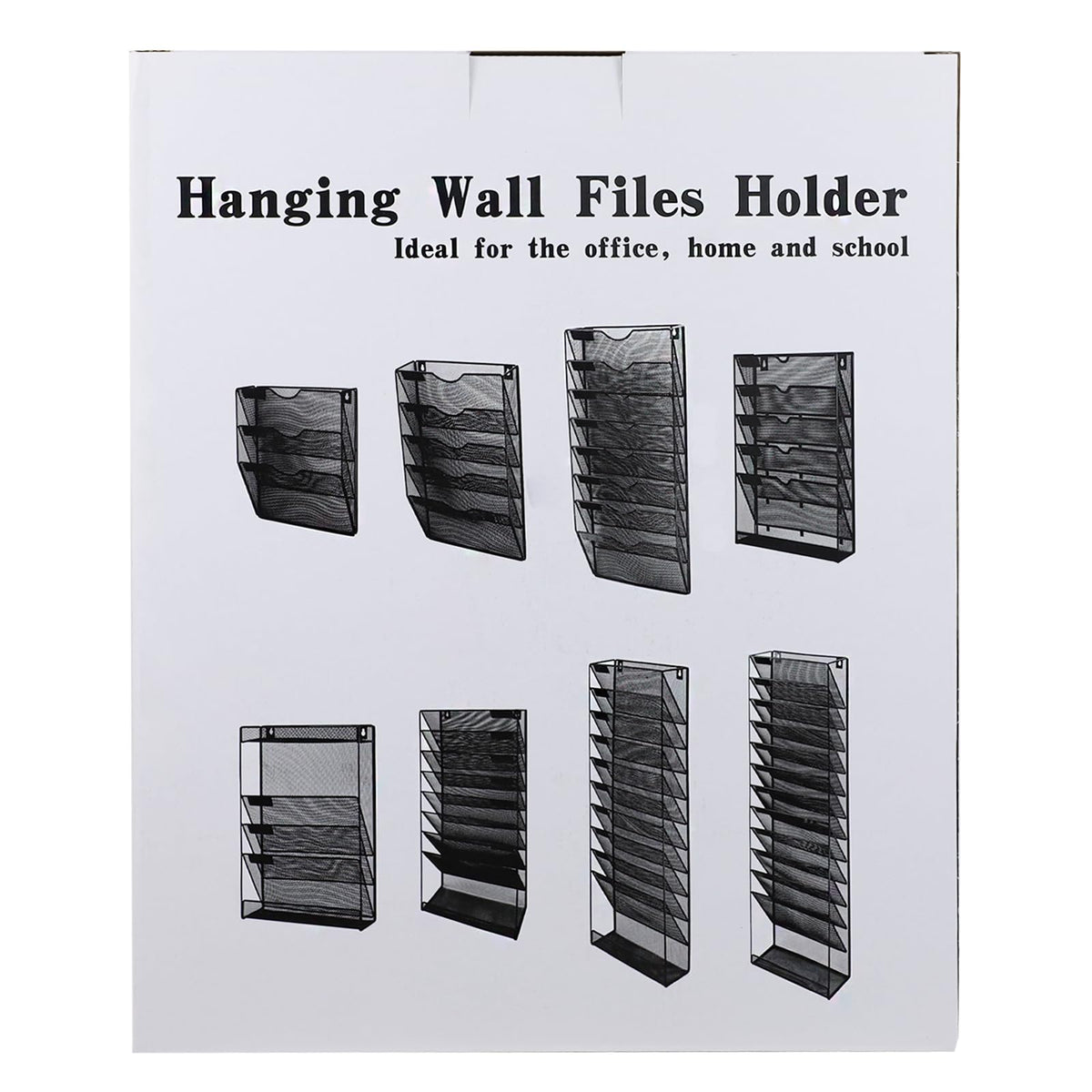 Zeitschriftenhalter Wand, Hängeorganizer Wandablagefächer A4, 6 Fächer Prospektspenderset, Metall Hängeorganizer, Dokumentenablage Schwarz