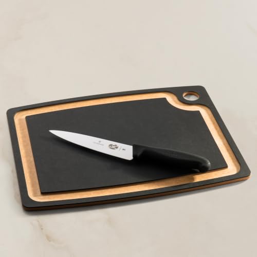 Victorinox Fibrox Kochmesser, Breites Universalmesser für Obst und Gemüse, 15 cm, Gerade Klinge, Scharf, HACCP geeignet, Rutschfest, Schwarz