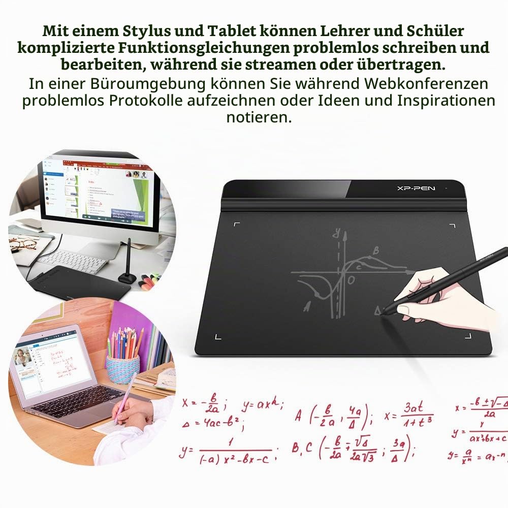 XPPen G640 Grafiktablett 6x4 Zoll Stift Tablet zum Zeichnen mit 20 Ersatzspitzen OSU Spiel Pen Tablet