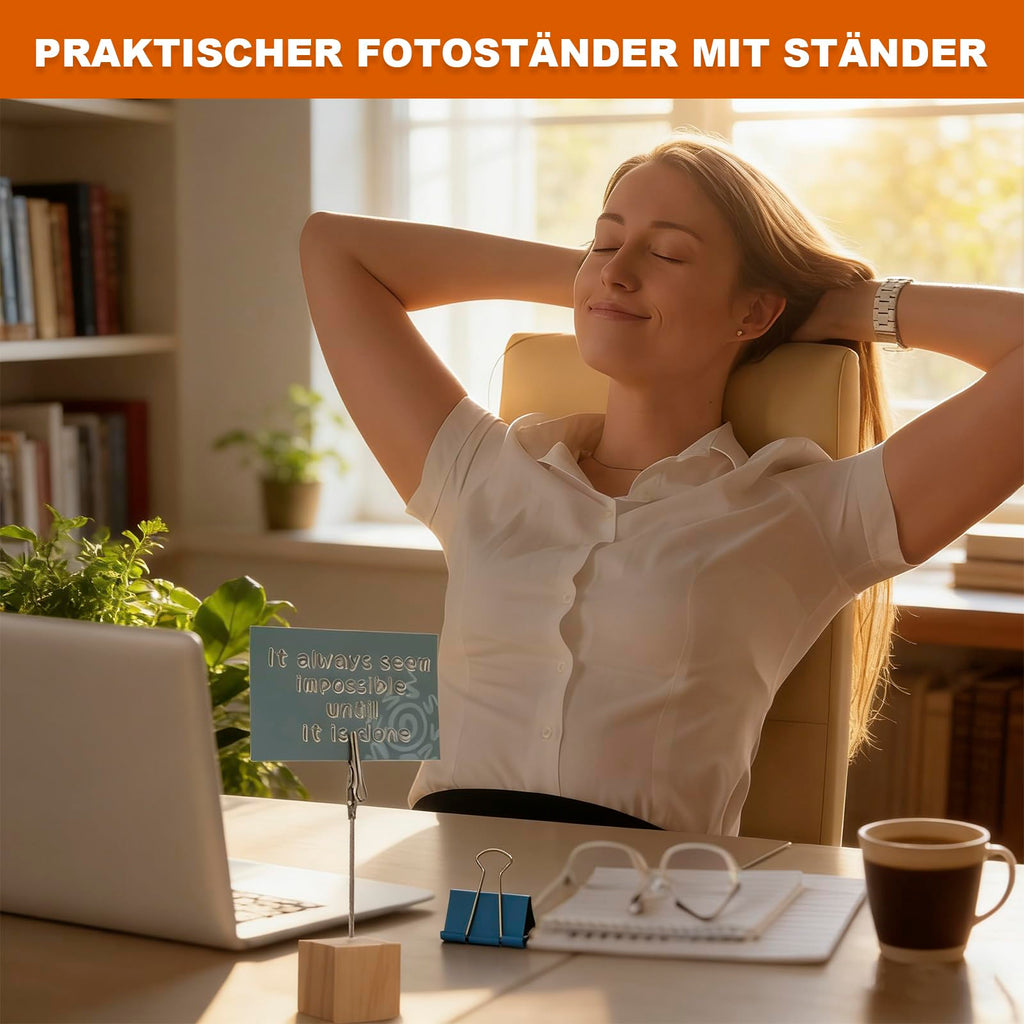 20 Stück Fotohalter mit Klammern, Holz Memo Clip Halter, Postkartenhalter
