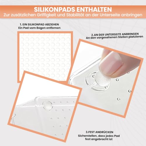 KICHLY Schubladen-Organizer 25-teilig, 4 Größen, Acryl Aufbewahrung