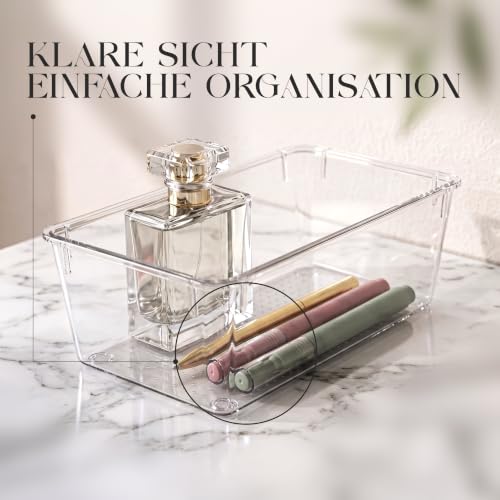 KICHLY Schubladen-Organizer 25-teilig, 4 Größen, Acryl Aufbewahrung