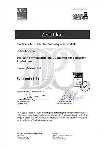 Dreibein Schwenkgrill inkl. 70 cm Grillrost aus deutscher Produktion