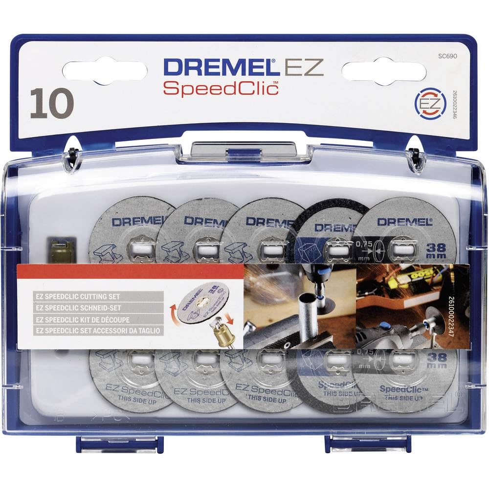 Dremel SC690 EZ SpeedClic Trennscheiben und Aufspanndorn-/Schneide-Set zum Schneiden von Kunststoffen aller Art