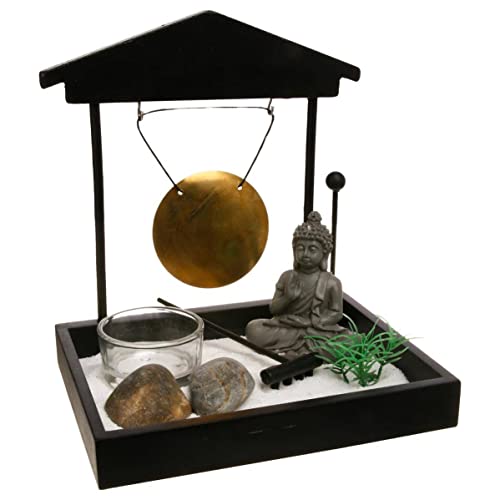 Devika Holz-Zen-Garten 15x12, schwarz