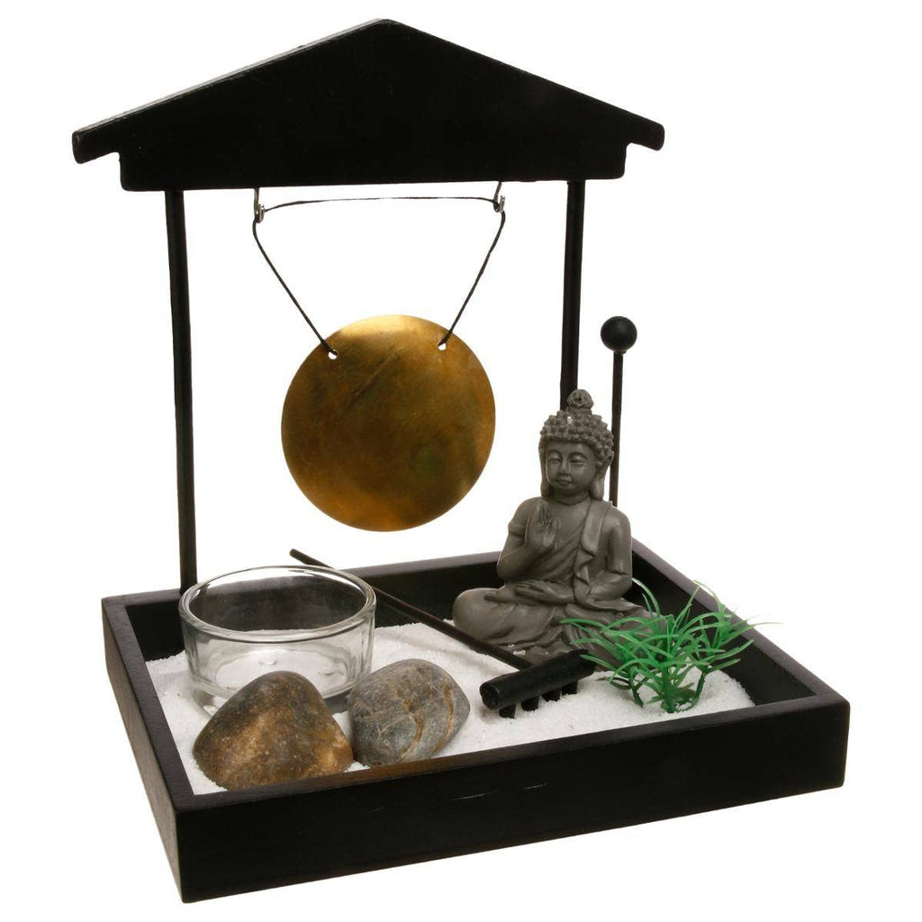 Devika Holz-Zen-Garten 15x12, schwarz