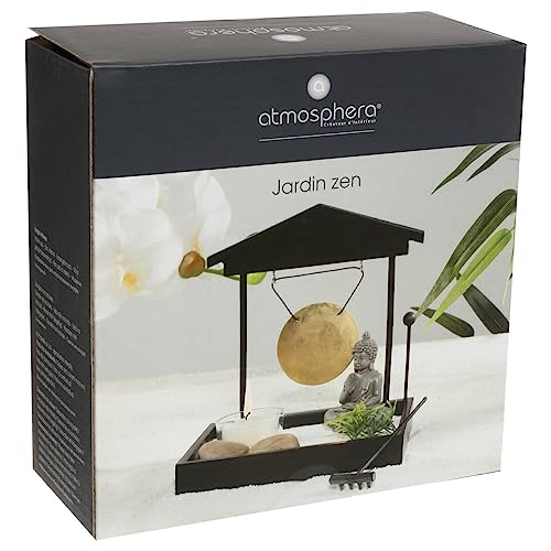 Devika Holz-Zen-Garten 15x12, schwarz