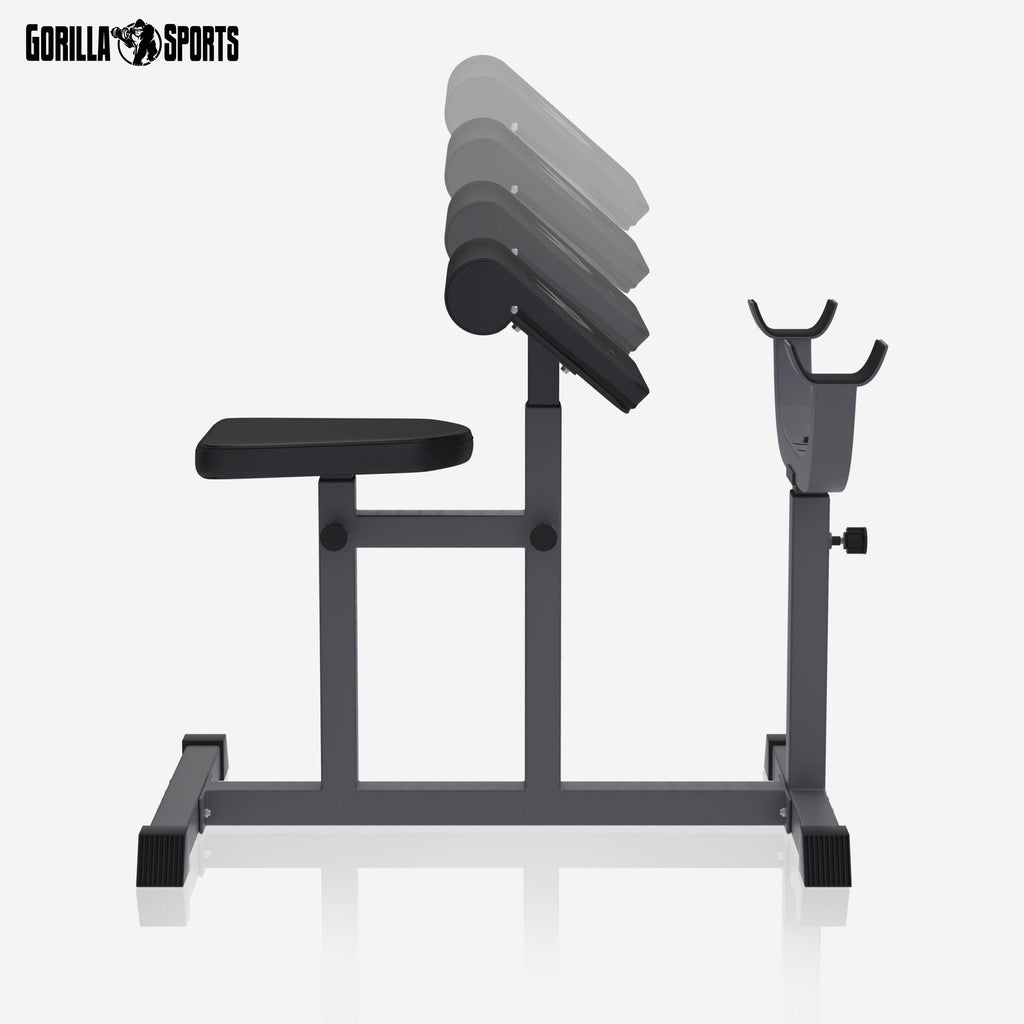 GYRONETICS® Curlbank bis 150 kg mit verstellbarem Sitz und Curlpult