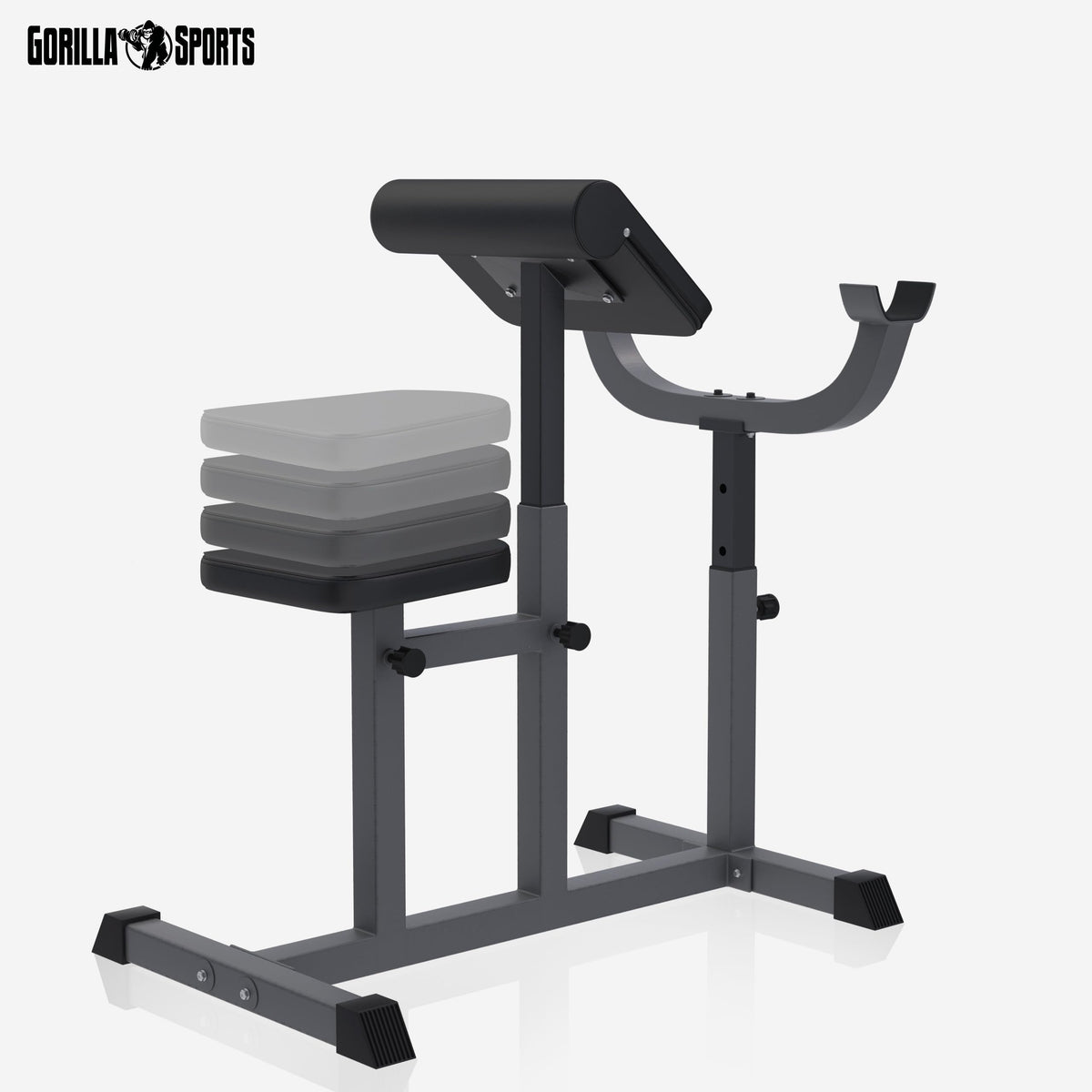 GYRONETICS® Curlbank bis 150 kg mit verstellbarem Sitz und Curlpult