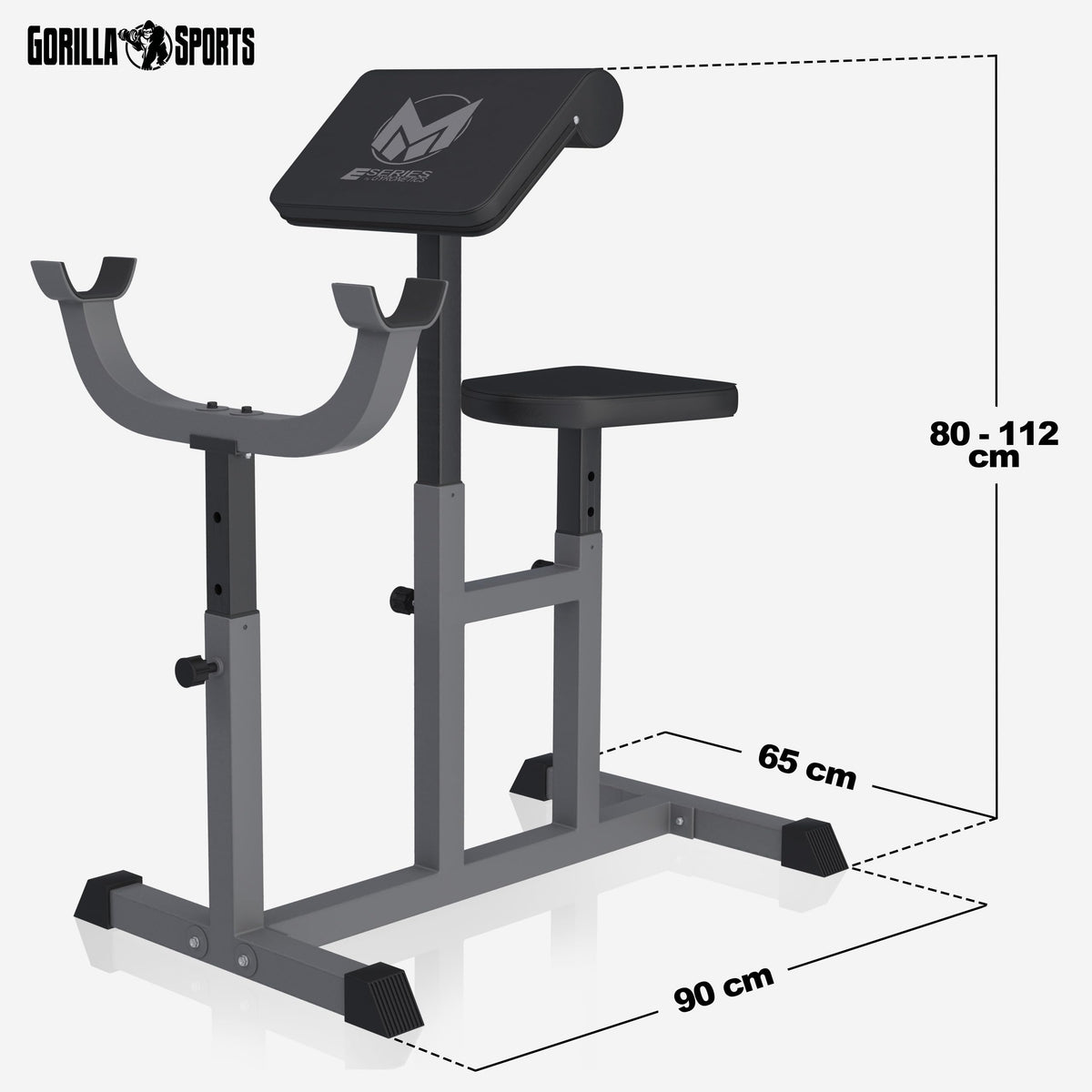 GYRONETICS® Curlbank bis 150 kg mit verstellbarem Sitz und Curlpult
