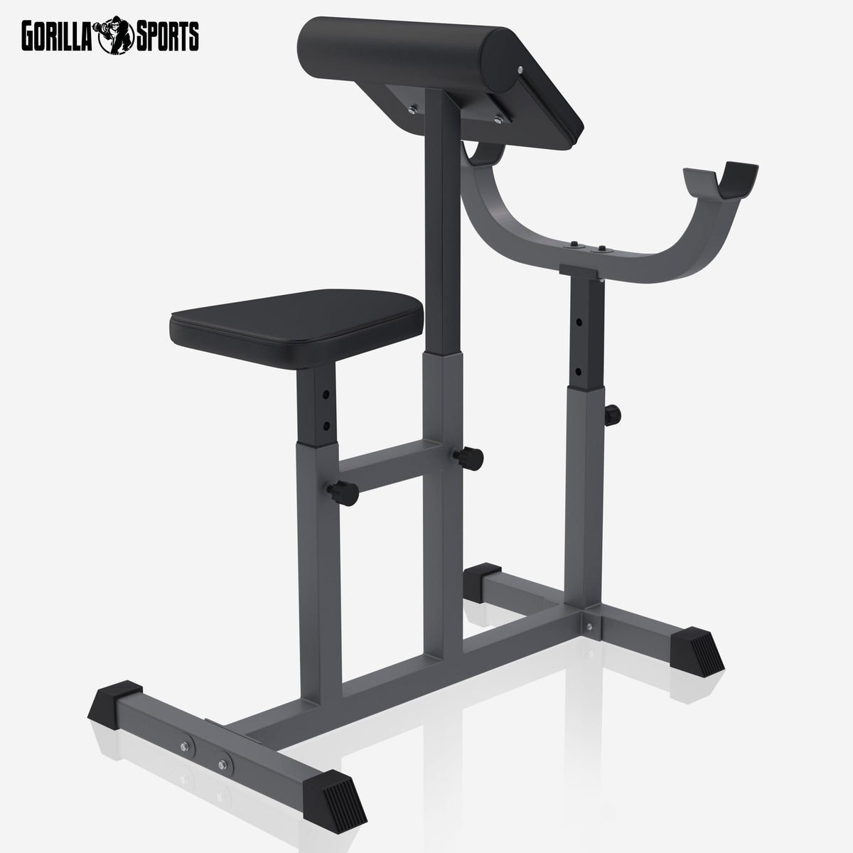 GYRONETICS® Curlbank bis 150 kg mit verstellbarem Sitz und Curlpult