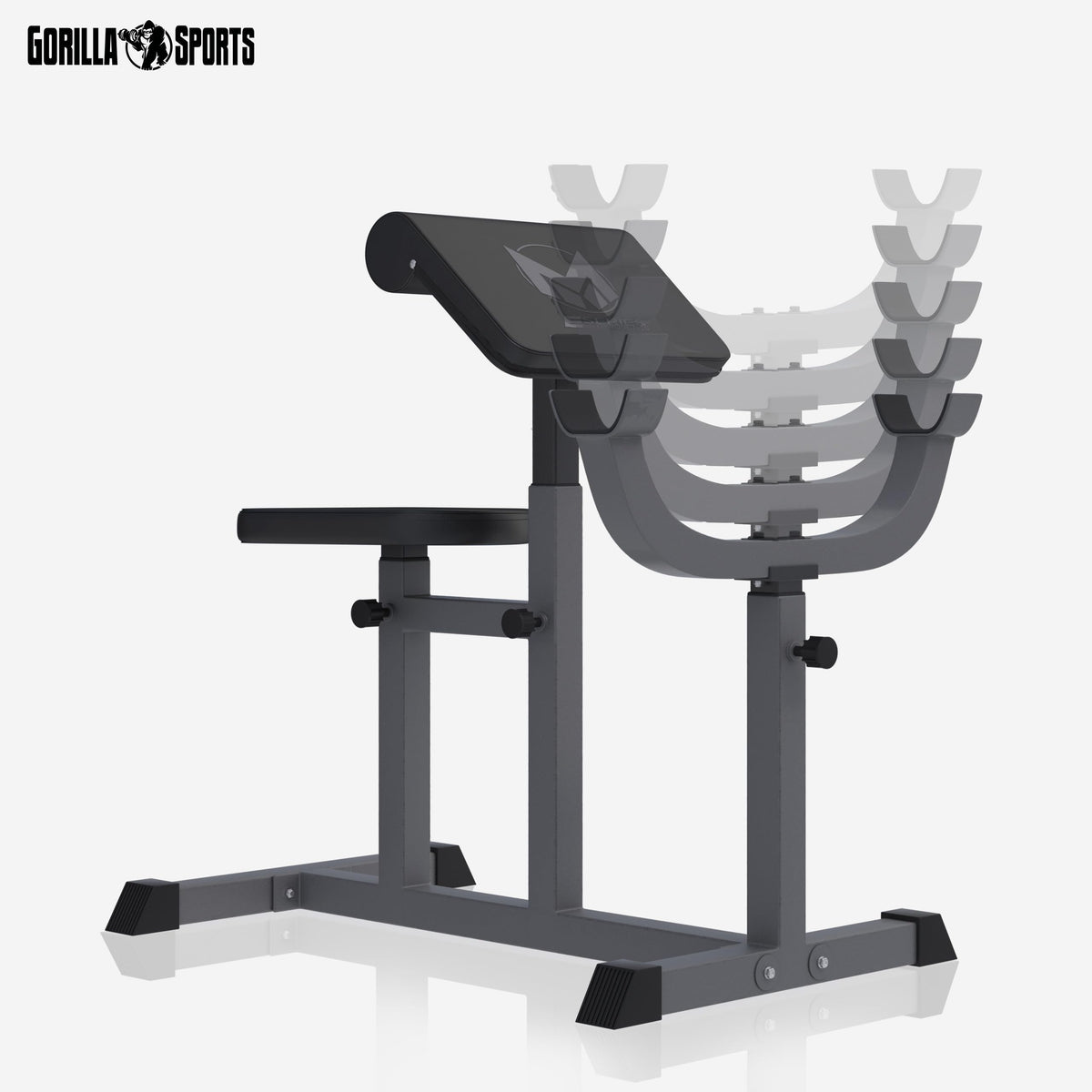 GYRONETICS® Curlbank bis 150 kg mit verstellbarem Sitz und Curlpult