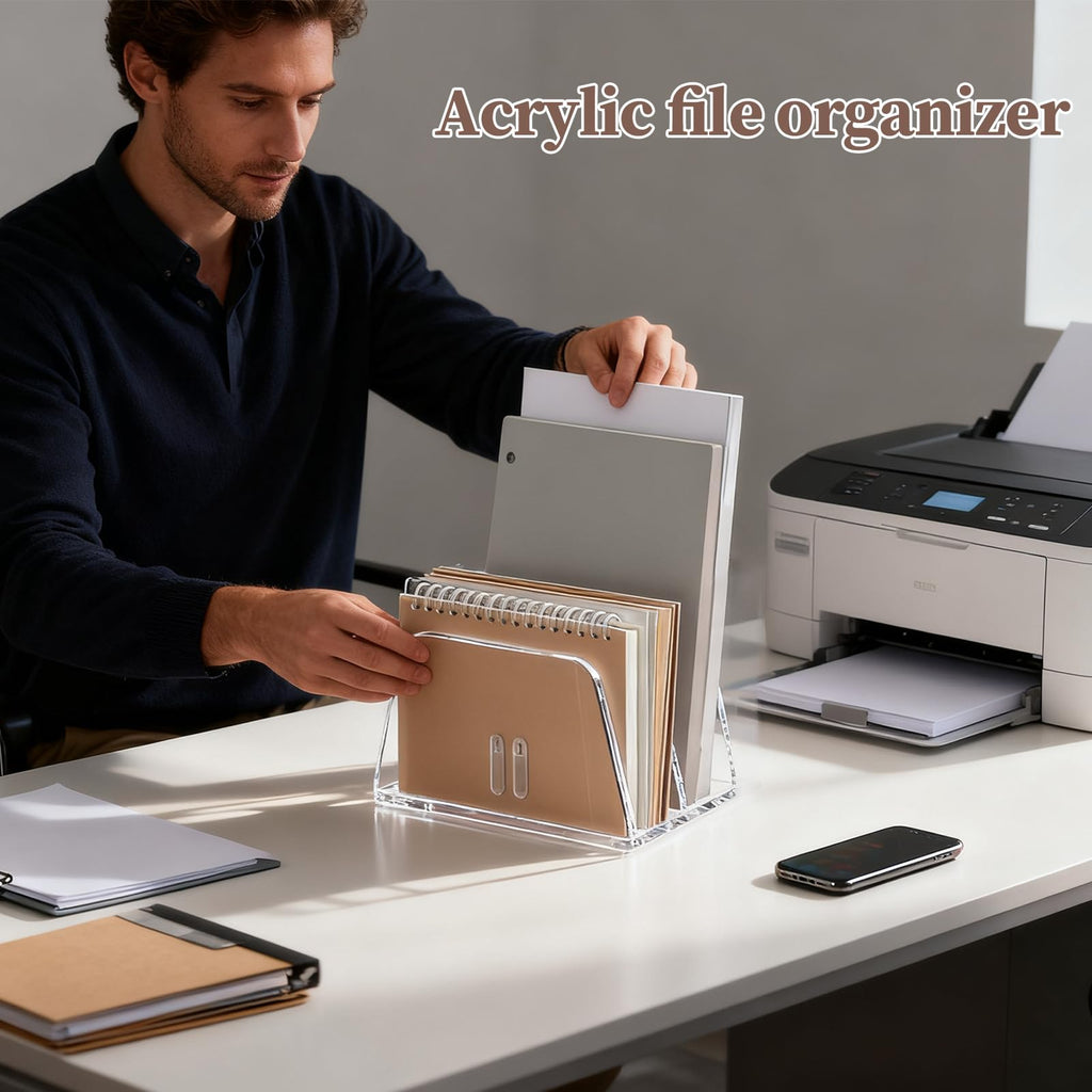 Acryl Ordnerhalter,Transparent Schreibtisch Zubehör | Acryl Post Datei