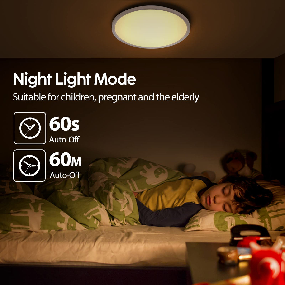 Aisutha LED Deckenleuchte, 24W 2800LM Deckenlampe mit Fernbedienung -Ø30cm