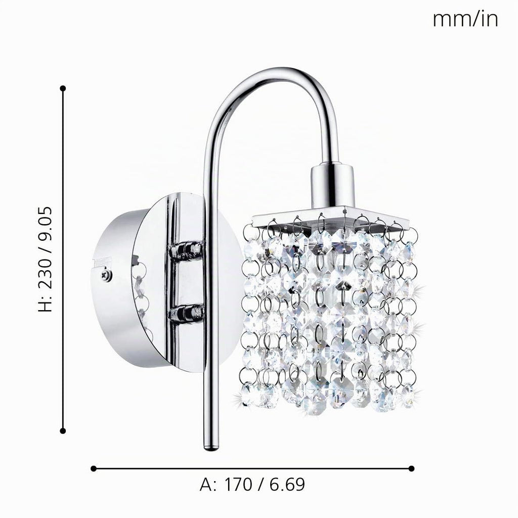 EGLO LED Wandlampe Almonte, Wandleuchte Bad Badezimmer