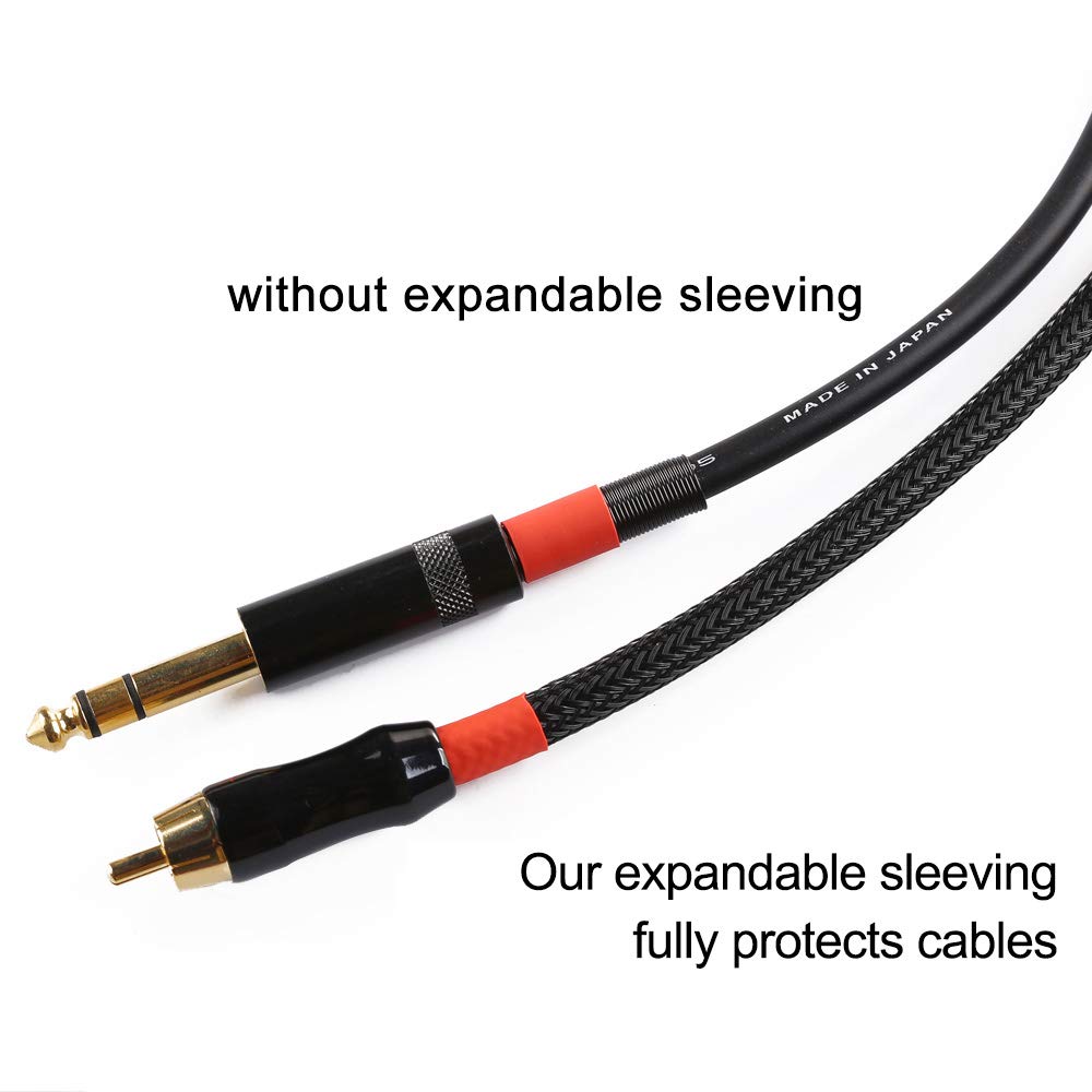6mm-7.5m PET erweiterbar geflochten kabelschlauch kabelstrumpf kabelschutz kabelmantel-schwarz-Alex Tech Kabel Sleeve